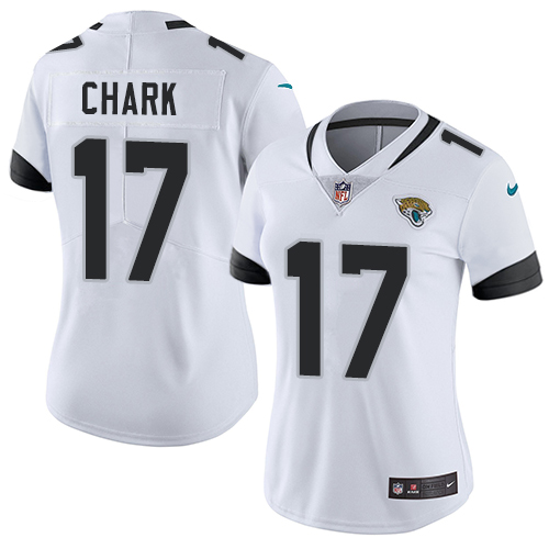 Nike Jaguars #17 DJ Chark White Women's Stitched NFL Vapor Untouchable Limited Jersey - Click Image to Close